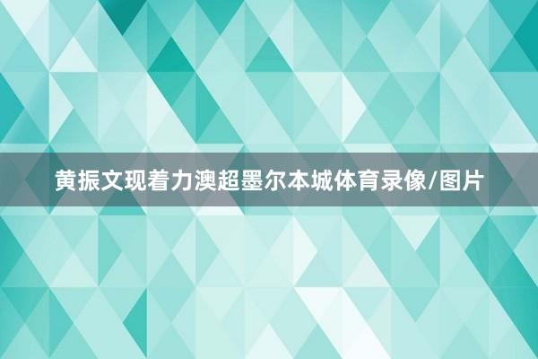黄振文现着力澳超墨尔本城体育录像/图片