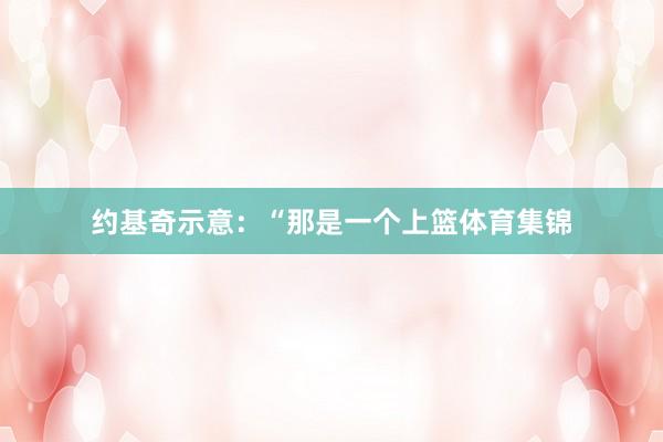 约基奇示意：“那是一个上篮体育集锦